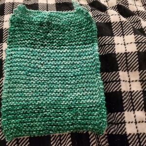 Handmade Green Gradient Knit Women’s Scarf